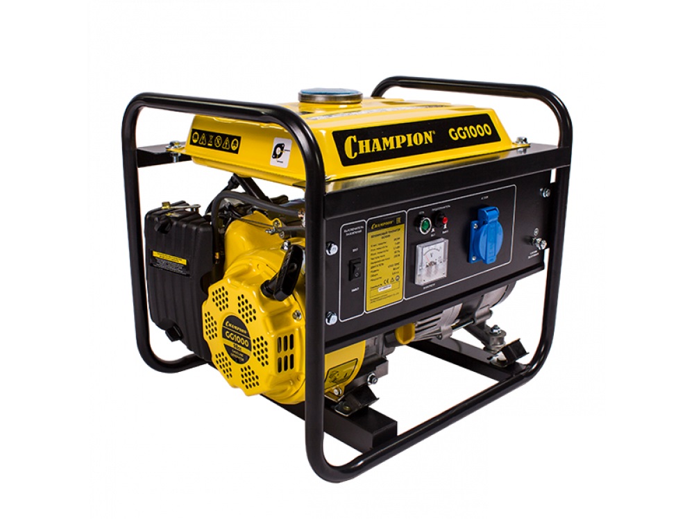 Электростанция CHAMPION GG 1000 0,9/1,0 кВт, 220В,12V, 2,3 л/с, бак 5,2л,