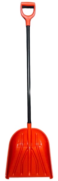 Лопата снеговая ЛЮКС-5  410х460 мм ал. пл. с металл. черенком и V-обр. ручкой
