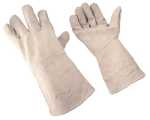 Перчатки спилковые, серые неутепленные