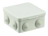 Распаячная коробка ОП 80х80х50мм, крышка, IP54, 7вх. TDM