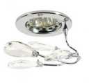 Точ.светильник Акцент Cristal803-4 хром,проз. хруст MR16 50w