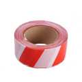 Лента сигнальная (красно-белая), 50мм*25м